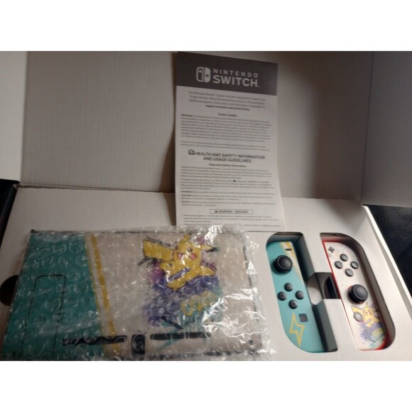 Nintendo Switch Console Lot Case Console Game Orig Packaging Box Pikachu Custom - Picture 5 of 16